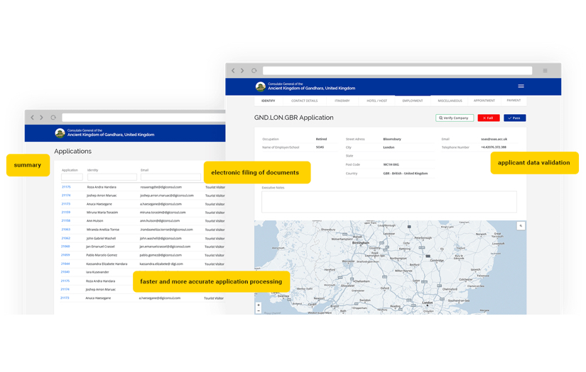 Application to Facilitate the process of applying for visas screenshot 2